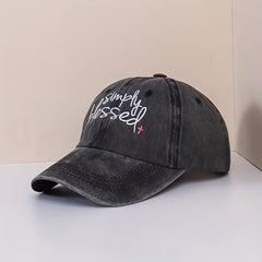 Blessed Embroidery Baseball Cap Distressed Dad Hat