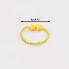 50pcs Baby Girl Hair Accessories Heart Star Bear Bunny Hair Ties & Scrunchies