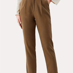 Straight Leg Capris Pants Trouser for Business Women