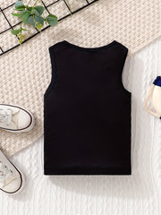 Toddler Baby Boys R Print Vest Causal Top