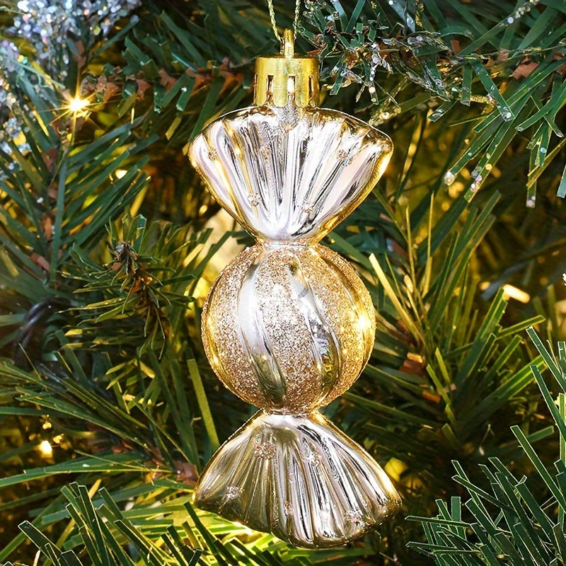 6pcs Christmas Candy Props Tree Pendants