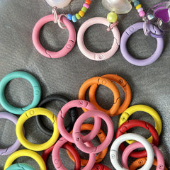 10pcs Candy Spring Jump Rings Buckles for Keychain Bag DIY Crafting