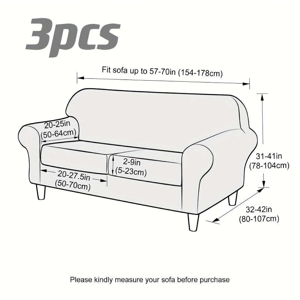 Waterproof Non-slip Sofa Slipcover Set for Living Room Decor