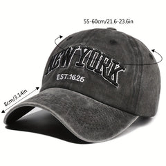 York Embroidery Baseball Cap Vintage Distressed Dad Hats Unisex Hip Hop Sun Hats