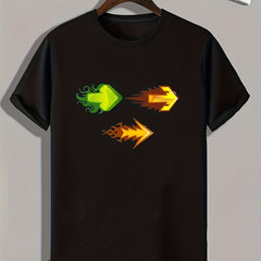 Arrows Pattern Print Men's Sports T-shirt