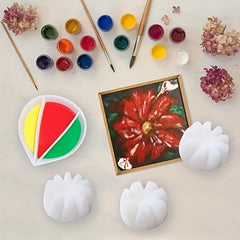 6 Piece Flower Tilting Cup Set for Acrylic Pour Floral Art