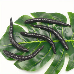 10pcs Bionic Green Worm Fly Larva Scare Toy for Birds Fish