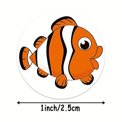500pcs Animal Reward Stickers Self-adhesive Decorative Labels