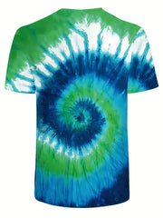 Breathable Tie Dye T Shirt Men Women 3D Digital Print Active Stretchy