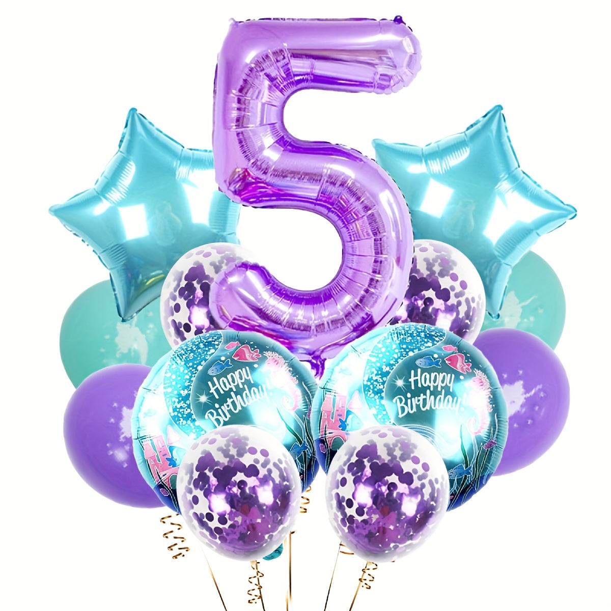 Purple Mermaid Balloon Decoration Set