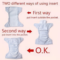3pcs Reusable Cloth Diapers For Girls Boys Adjustable Washable Nappy