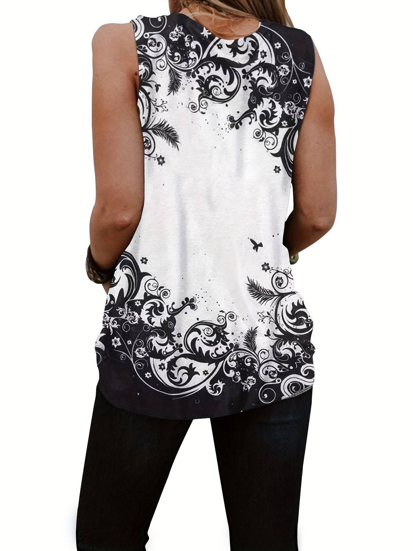 Paisley Print Tank Top Sleeveless Casual Summer Women's Clothing