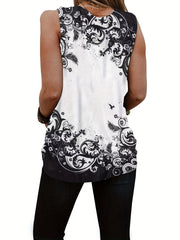 Paisley Print Tank Top Sleeveless Casual Summer Women's Clothing
