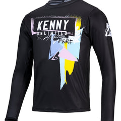 Men's Geometric Pattern Cycling Jersey - Moisture Wicking Long Sleeve Shirt