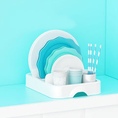 Food Container Lid Organizer With Expandable Dividers