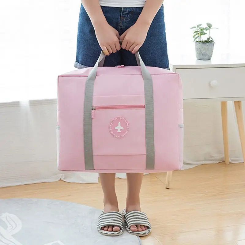 Nylon Foldable Travel Bag Unisex Large Capacity Luggage Women Men KL878