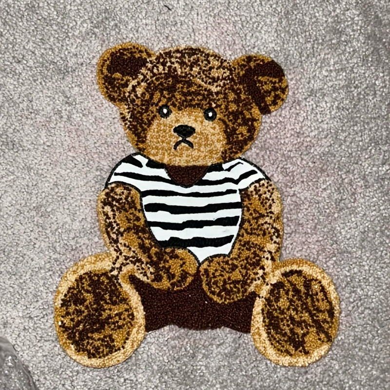 Bear Patch Sticker Animal Polyester Patch For Sewing Embroidery Applique