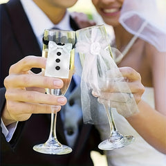 2pcs Wedding Dress Cup Covers for Bridal Shower