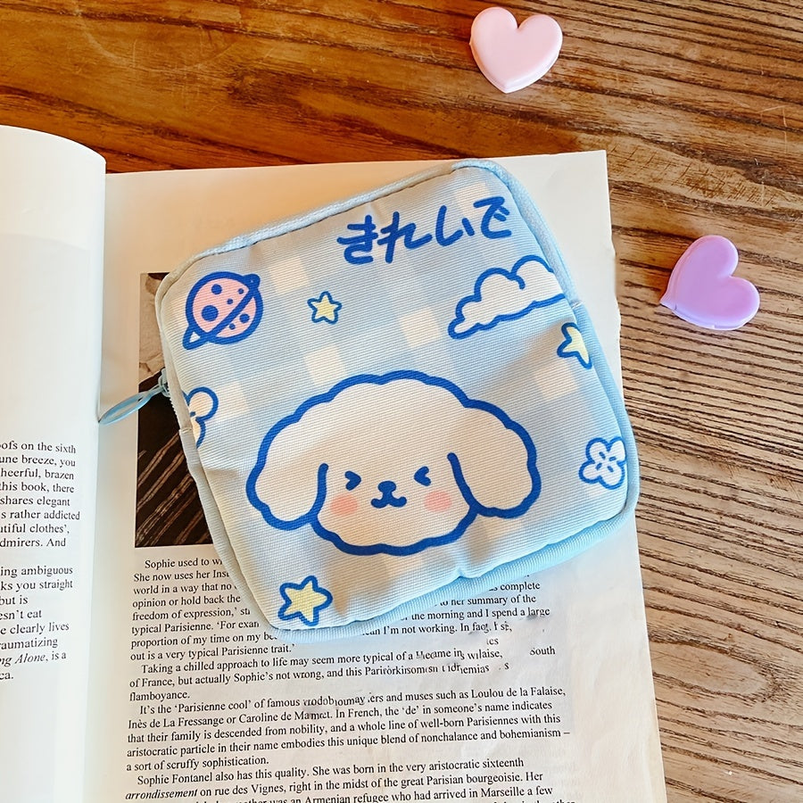 Portable Cartoon Sanitary Bag for Cosmetics Storage