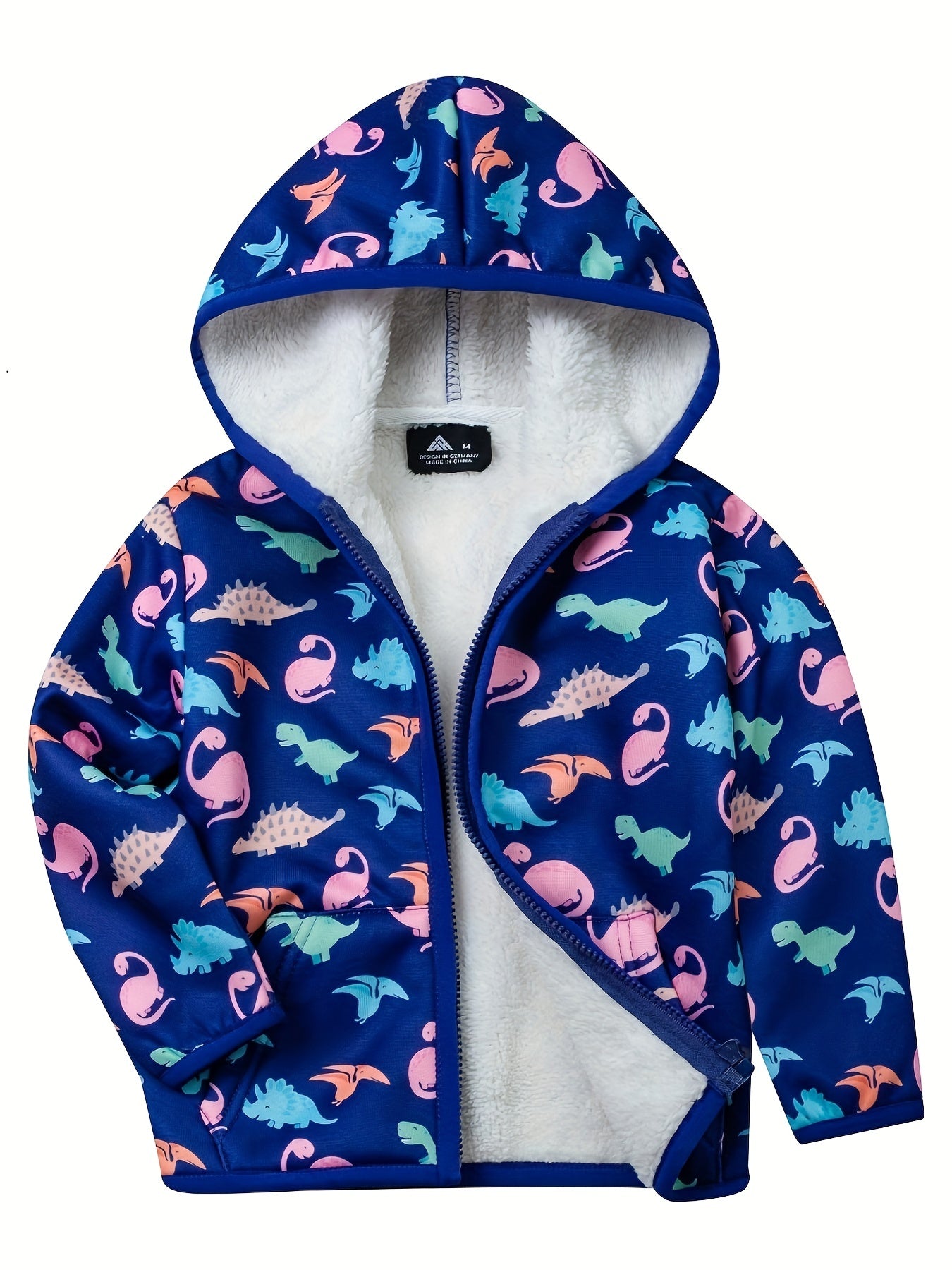 Toddler Fleece Jacket Baby Boys Girls Zip Up Hoodie Thick Warm Coat