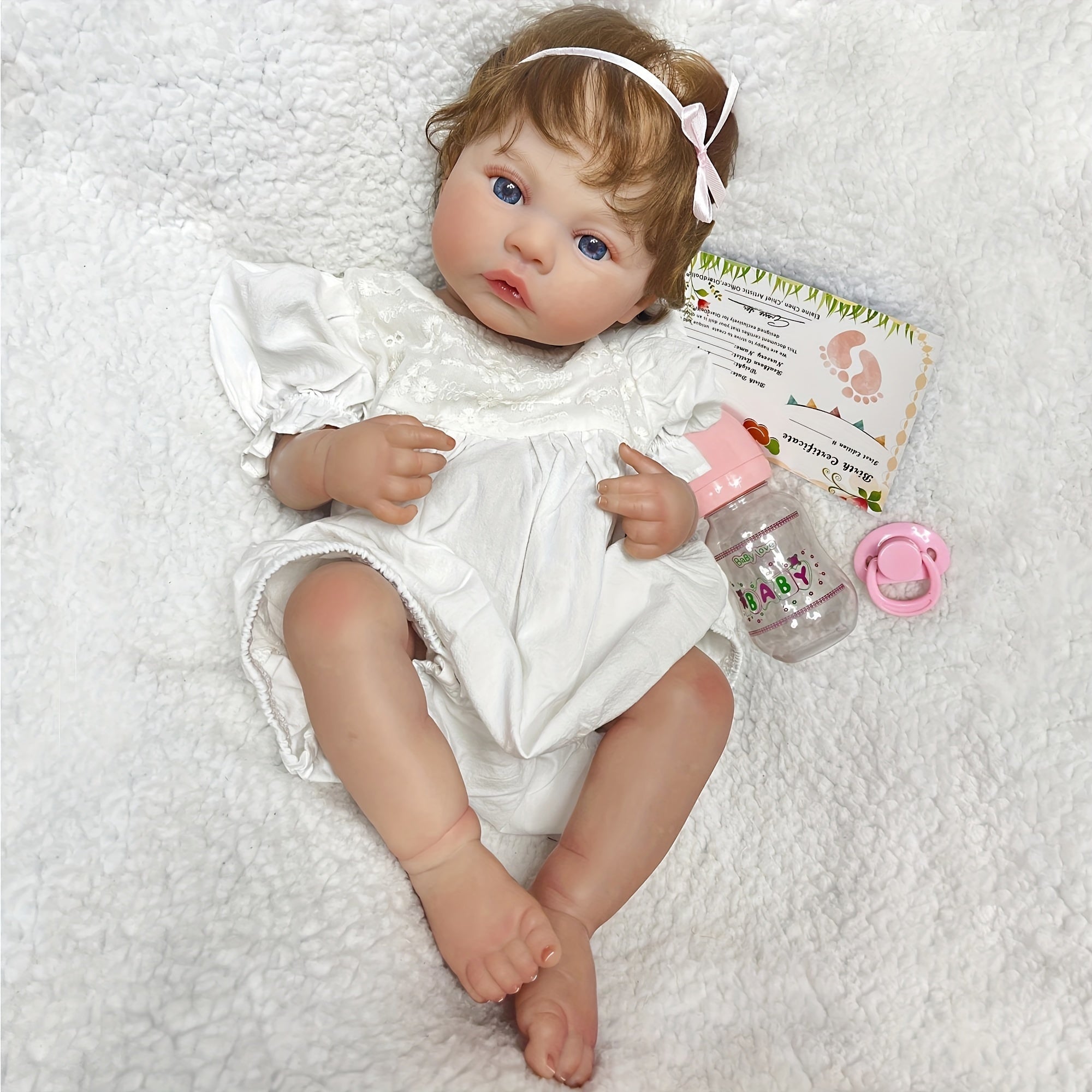 Princess Full Body Vinyl Reborn Doll with Rooted Hair