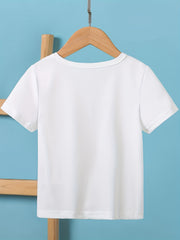 Boys I LOVE PAPA Top Short Sleeve T-shirt Casual Kids Summer Clothes