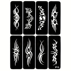 20 Sheets Tattoo Stencil Kit Reusable Airbrush Temporary Tattoos Stencils