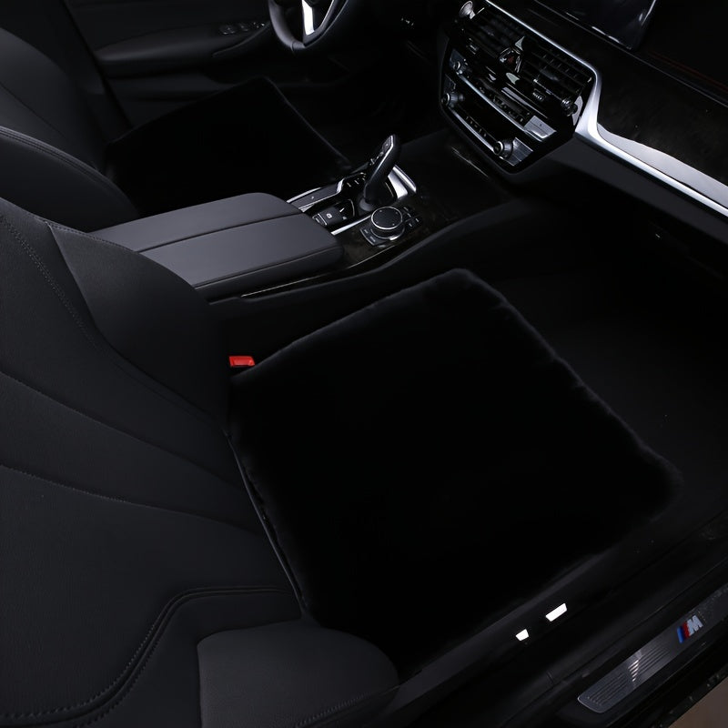 Long Fluffy Car Cushion Warm Single Seat Thickened Universal Binding
