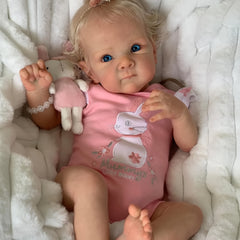 Realistic Reborn Baby Doll Lifelike Newborn with Hand Rooted Blond Hair