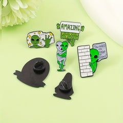 Cartoon Alien Brooch - Fun Clothing Decoration & Perfect Gift for Kids