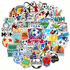50pcs Football Stickers for Luggage Computer Notebook Soccer Party Favors
