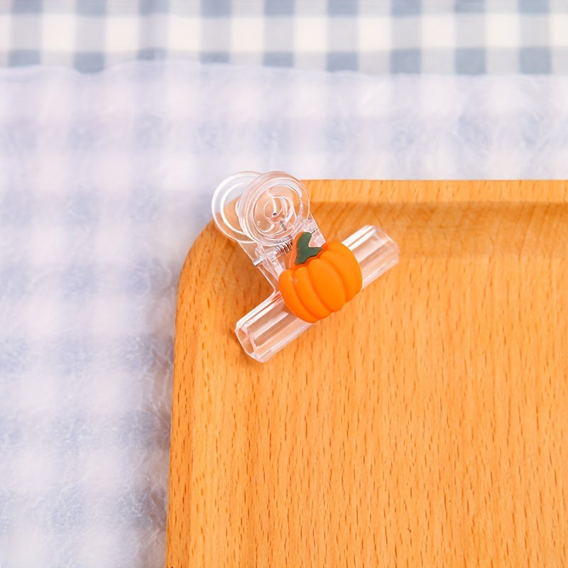 3pcs Cartoon Transparent Student Paper Clip Creative Plastic Snack Seal Clip