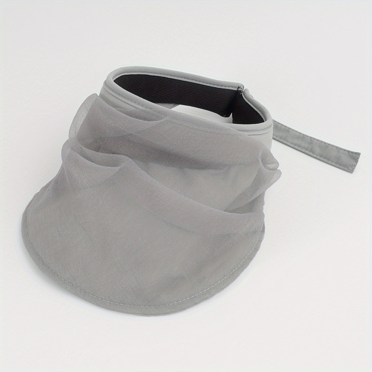 Double Layer Lace Visor Hat Solid UV Protection Ponytail Sun Hat For Women