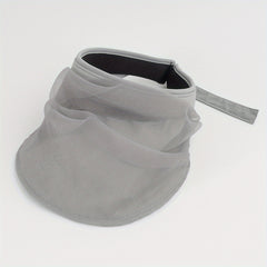 Double Layer Lace Visor Hat Solid UV Protection Ponytail Sun Hat For Women