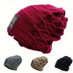 Men's Knitted Hat Beanie Thick Windproof Warm Winter Hat
