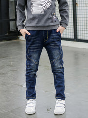 Boys Denim Pants w/ Pocket Kids Clothes Spring Autumn Outdoors
