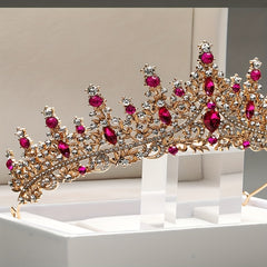 Rhinestone Headband Alloy Crown Wedding Prom