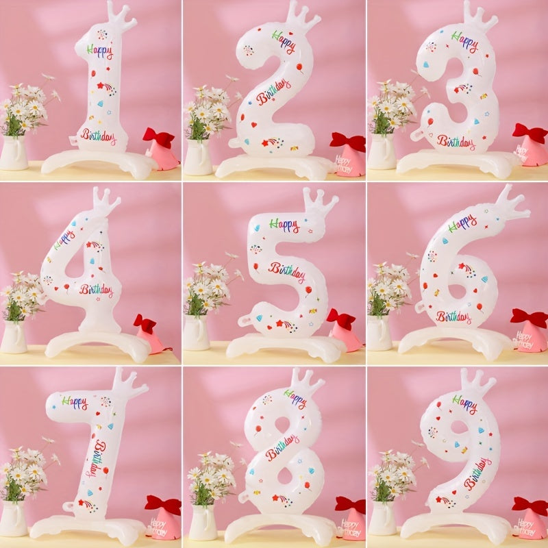 1pc Standing Number Balloon Picnic Activity Decoration Birthday Party