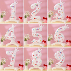 1pc Standing Number Balloon Picnic Activity Decoration Birthday Party
