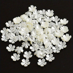 100pcs 15mm Wind Chime Flower Beads ABS Pearl Flower Beads Caps End Caps