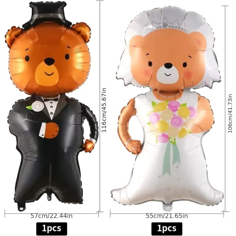 9pcs Wedding Theme Balloons Wedding Car Bear Balloon Balloons Wedding Set