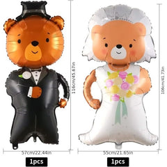 9pcs Wedding Theme Balloons Wedding Car Bear Balloon Balloons Wedding Set