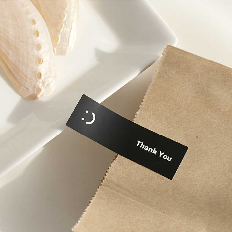 120pcs Smile Thank You Stickers Gift Packaging Sealing Strips