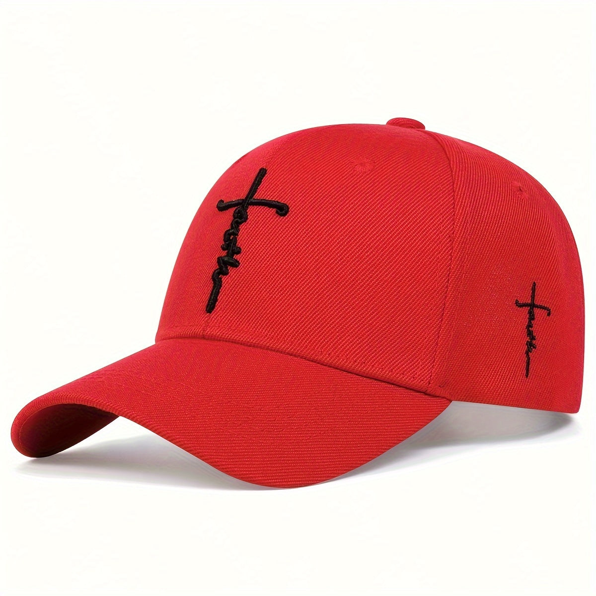 Men's Cross Baseball Cap Outdoor Sun Hat Adjustable Casual Hat