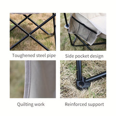Portable Moon Chair Outdoor Camping Fishing Beach Picnic