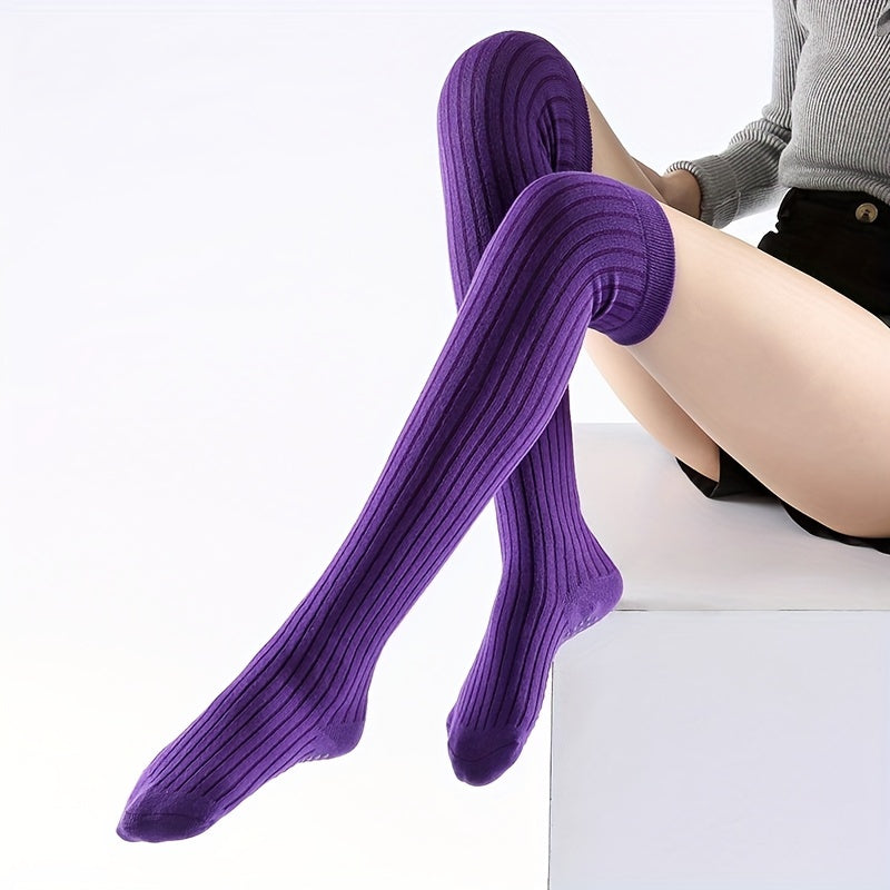 Long Tube Yoga Socks Warm & Non-slip Over The Knee Yoga Socks