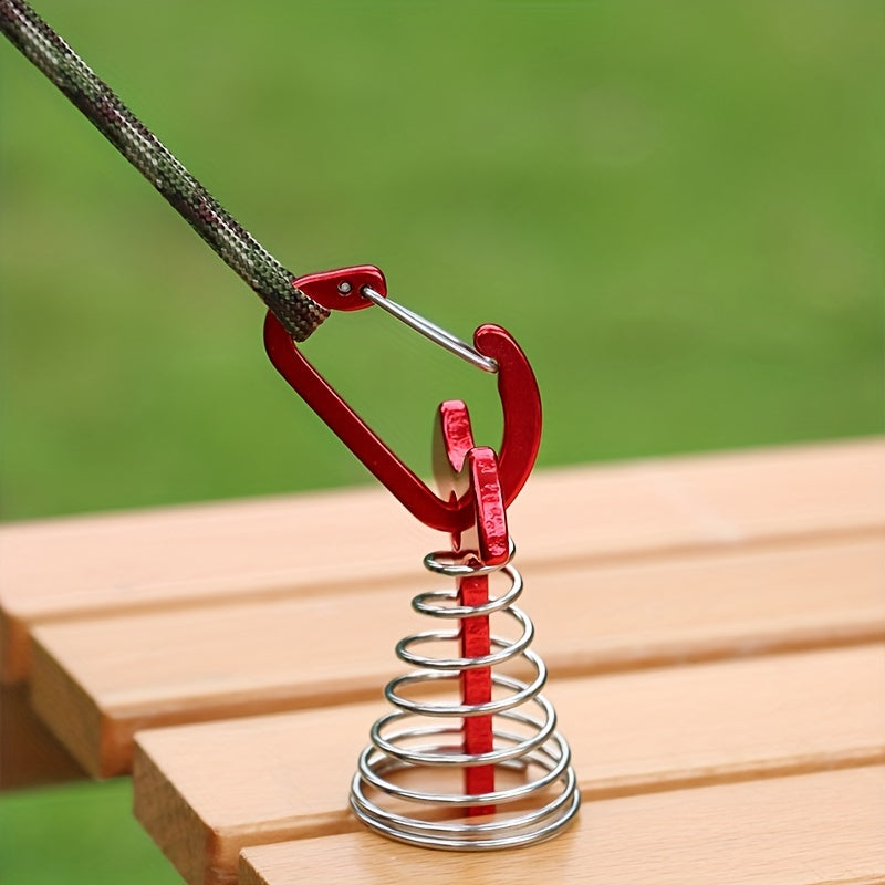 6pcs Aluminum D-Shaped Hanging Buckle Multifunctional Hook