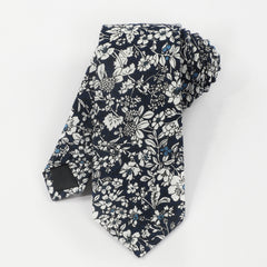 Men's Flower Print Tie for Wedding Party