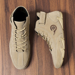 Men's Solid Ankle Boots Non Slip Casual Durable Shoes