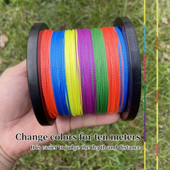 500m 546yds PE Braided Fishing Line Colorful 4 Strands Strong 4 54KG 36 29KG